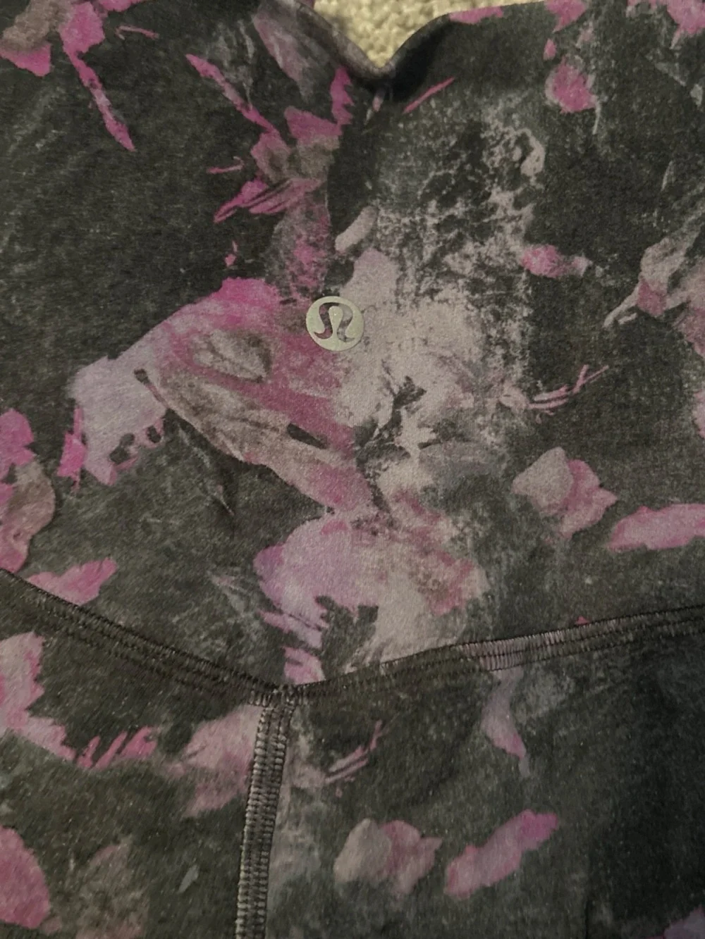 lululemon athletica Black and Purple Floral Leggings